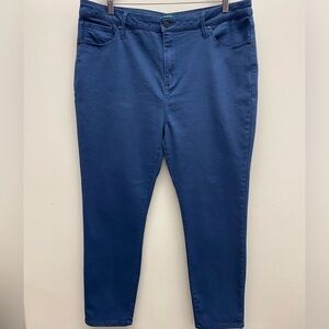4 for $25 💜 United Colors of Benetton Bright Blue High Rise Jeans Size 14
